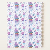 Fun Blue en Paars Cup Cake and Lollipop Planner (Achterkant)