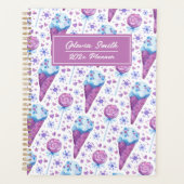 Fun Blue en Paars Ice Cream en Lollipop Planner (Voorkant)