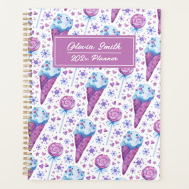 Fun Blue en Paars Ice Cream en Lollipop Planner