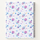 Fun Blue en Paarse sneeuwbeker en Lollipop Notitieboek (Achterkant)