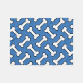 Fun Blue en White Botten Pattern Dog Blanket Fleece Deken (Voorkant (Horizontaal))