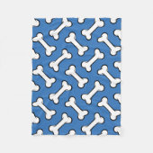 Fun Blue en White Botten Pattern Dog Blanket Fleece Deken (Voorkant)