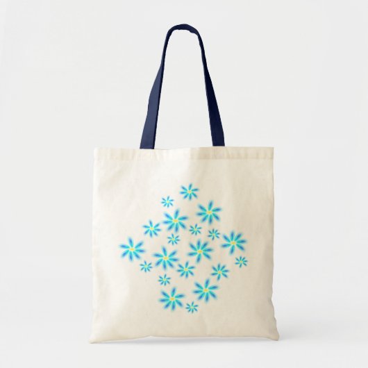 Fun Blue Floral Canvas tas (Voorkant)