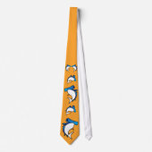 Fun Blue Hammerhead Shark Cartoon Stropdas (Voorkant)
