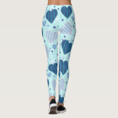 Fun Blue Hearts Leggings (Achterkant)