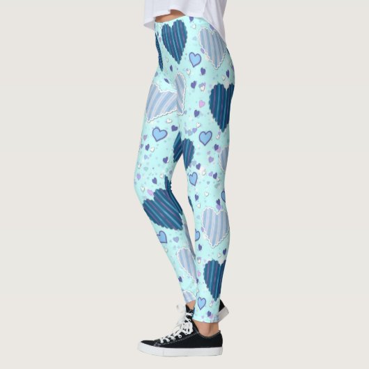 Fun Blue Hearts Leggings (Links)