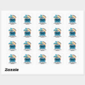 Fun Blue NO BOOZE CRUISE CREW Bestemming Vierkante Sticker (Vel)
