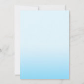 Fun Blue Ombre BABY Boy Blocks Showuitnodiging Kaart (Achterkant)