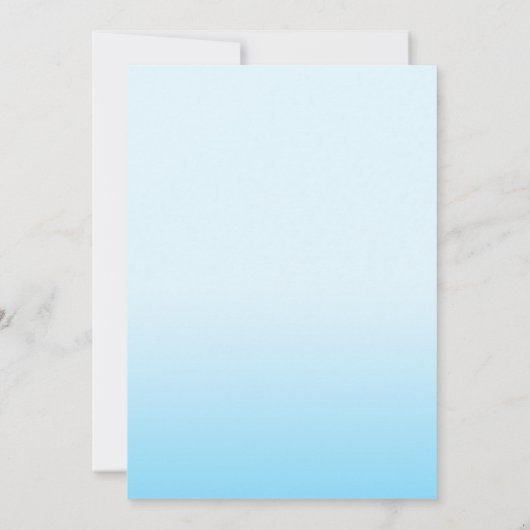 Fun Blue Ombre BABY Boy Blocks Showuitnodiging Kaart (Achterkant)