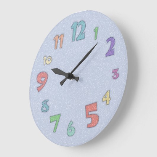 Fun Blue Pastel Grote Klok (Hoek)