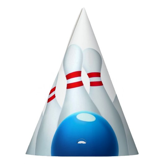 Fun Blue & Red Bowling Kinder 6e Verjaardag Feesthoedjes (Links)