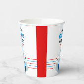 Fun Blue & Red Bowling Kinder 6e Verjaardag Papieren Bekers (Links)