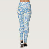 Fun Blue Seashell Leggings (Achterkant)