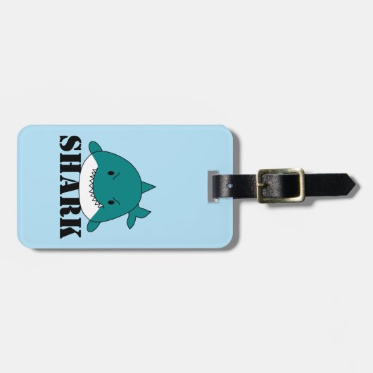 Fun Blue Shark Bagagelabel (Voorkant horizontaal)