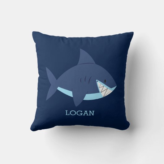 Fun Blue Shark Kinder Kussen (Achterkant)