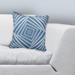 Fun Blue Square Box Spiral Kussen