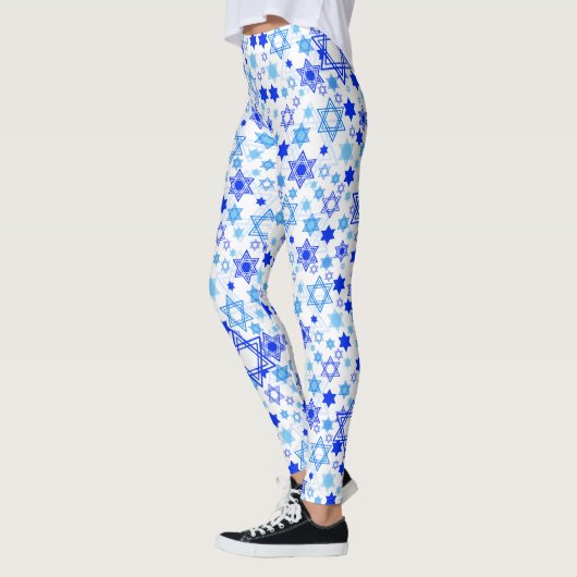 Fun Blue Stars van David Feestdagen Random Pattern Leggings (Links)