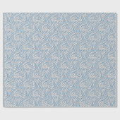 Fun Blue Tiger Stripe Pattern Cadeaupapier (Vlak)
