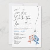 Fun Blue Twee minder vissen in het Zee Verloving Kaart (Voorkant)