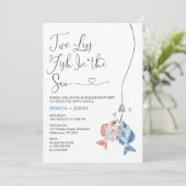 Fun Blue Twee minder vissen in het Zee Verloving Kaart (Staand voorkant)