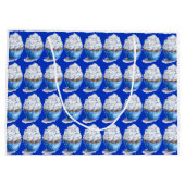 Fun Blue Velvet Cupcake Gift Bag Large Cadeautasje (Achterkant)