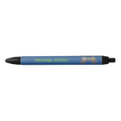 Fun Blue Video Game Gepersonaliseerd Zwarte Inkt Pen (Voorkant)