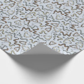 Fun Blue Worms Verjaardag voor kinderen Cadeaupapier (Hoek)