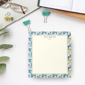 Fun Blue Yellow Dogs Pattern Personalized Name Notitieblok