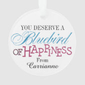 Fun Bluebird of Happiness 3 Ornament (achterkant)