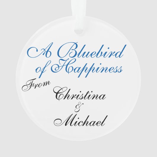 Fun Bluebird of Happiness 5 Ornament (achterkant)