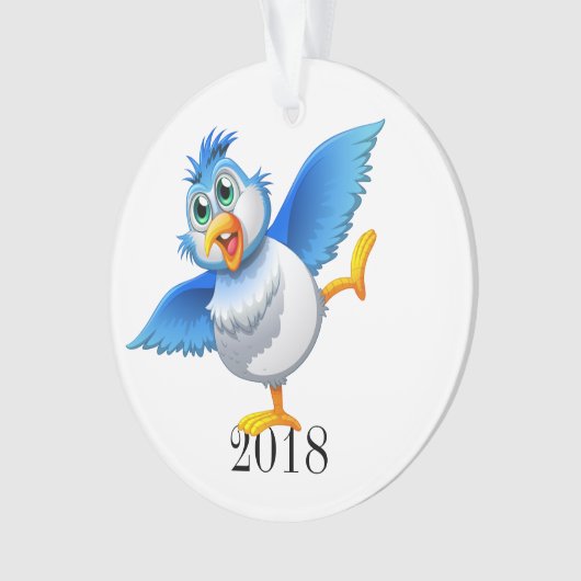 Fun Bluebird of Happiness for IEDYONE Ornament (voorkant)