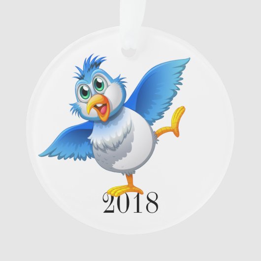Fun Bluebird of Happiness for IEDYONE Ornament (voorkant)