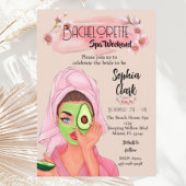 Fun Blush Bachelorette Spa Weekend Uitnodiging