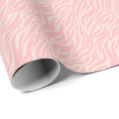 Fun Blush Pink Tiger Stripe Patroon Cadeaupapier (Rol Hoek)