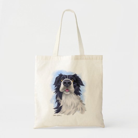 Fun Boarder Collie Cartoon  Tote Bag (Voorkant)