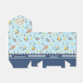 Fun Boats Blue Favor Box Bedankdoosjes (Uitgevouwen)