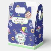 Fun Boats Deep Blue Favor Box Bedankdoosjes (Geopend)