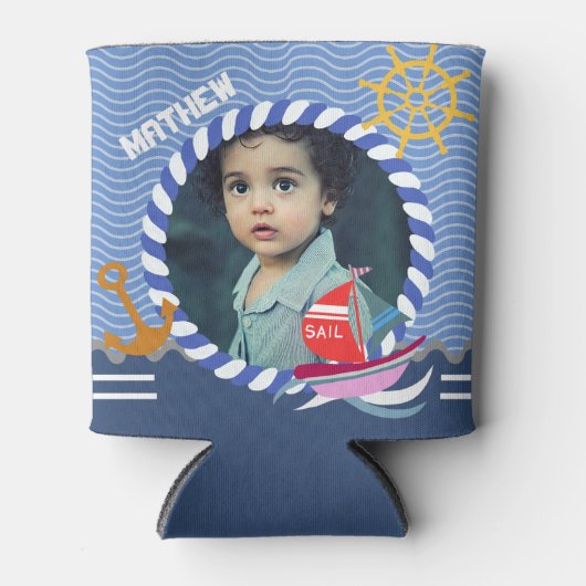 Fun Boats Foto Blauwe Koelbox Blikjeskoeler (Voorkant)