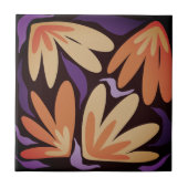  Fun boho bloemige keramische Tegel Tegeltje (Voorkant)