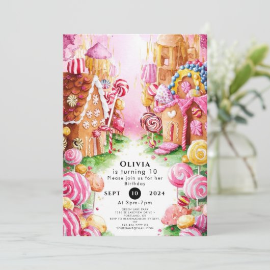 Fun Boho Candyland Verjaardag Kaart (Staand voorkant)