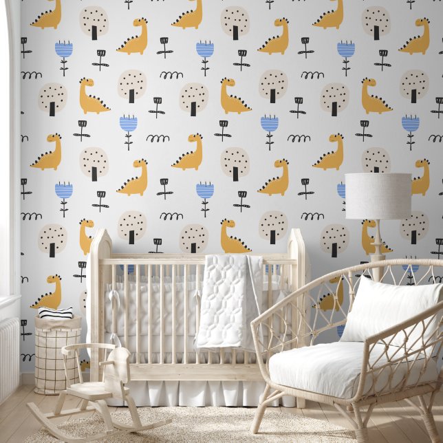 Fun Boho Dinosaur Behang (Kinderen)