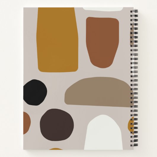 Fun BOHO Earth Tones Onderwerp Naam Samenstelling Notitieboek (Achterkant)