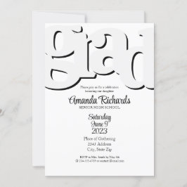 FUN BOLD Afstudeerfeest Uitnodiging