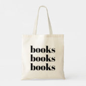 Fun Bold Black Typography Book Bag Tote Bag (Achterkant)