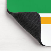 Fun Bold Bright Green White Sporty Stripes Muismat (Hoek)