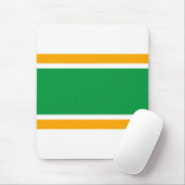 Fun Bold Bright Green White Sporty Stripes Muismat (Met muis)