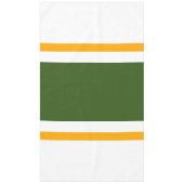 Fun Bold Forest Green Yellow White Racing Stripes Tafelkleed (Voorkant)