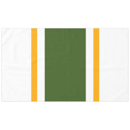 Fun Bold Forest Green Yellow White Racing Stripes Tafelkleed