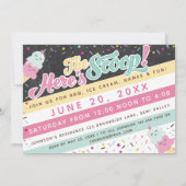 Fun Bold Ice Cream Truck Birthday Party Uitnodigin Kaart (Achterkant)