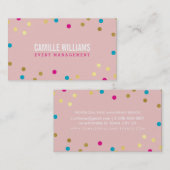 FUN BOLD KLEURRIJKE confetti cool goud roze blauw Visitekaartje (Voorkant / Achterkant)